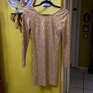 Brand new gold mini dress